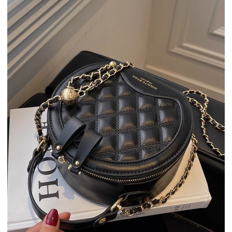 Quilted Round Crossbody Bag LoungeYard — product view 1