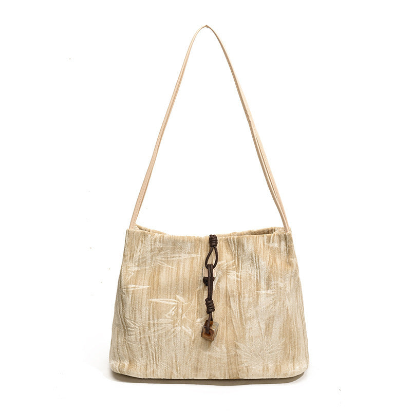 Chic Textured Handheld Tote Bag LoungeYard — product view 5