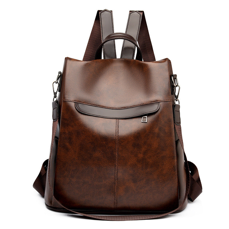 Versatile Structured Leather Backpack LoungeYard — product view 7