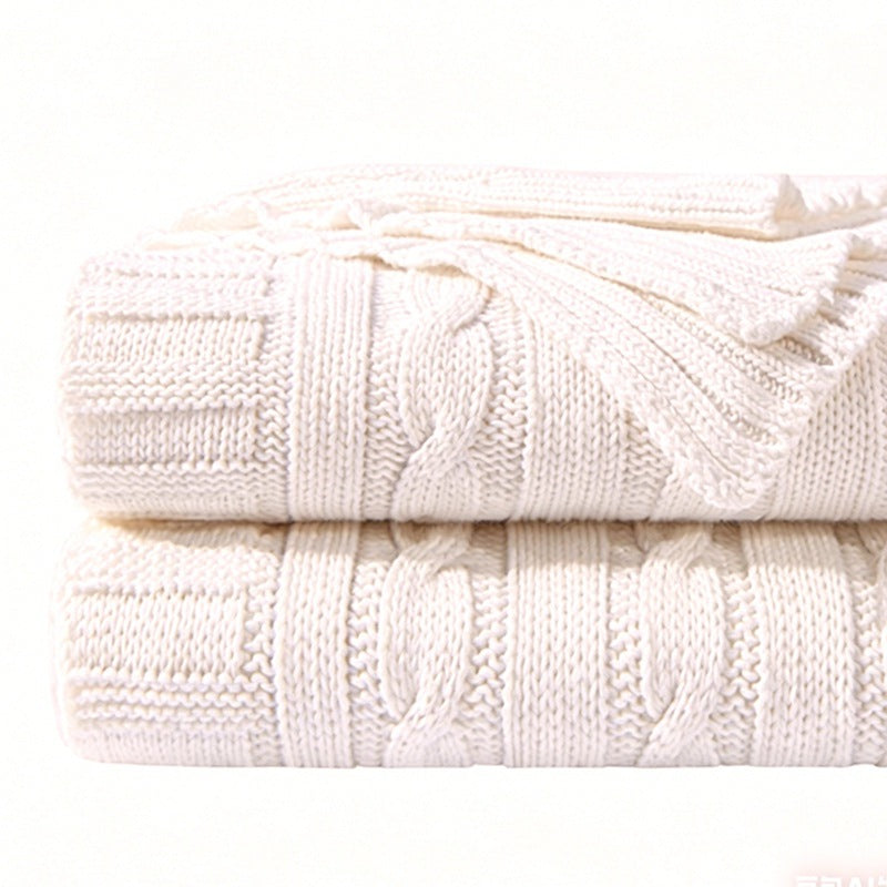 Cozy Cable Knit Throw Blanket — product view 3