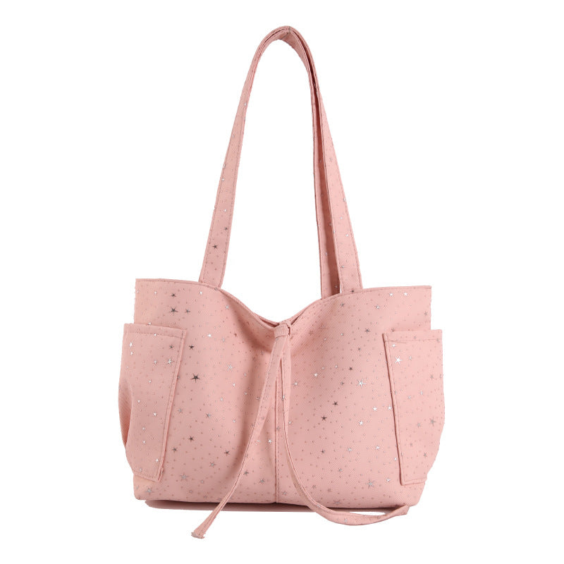 WoStar-Patterned Canvas Tote Bag LoungeYard — product view 5