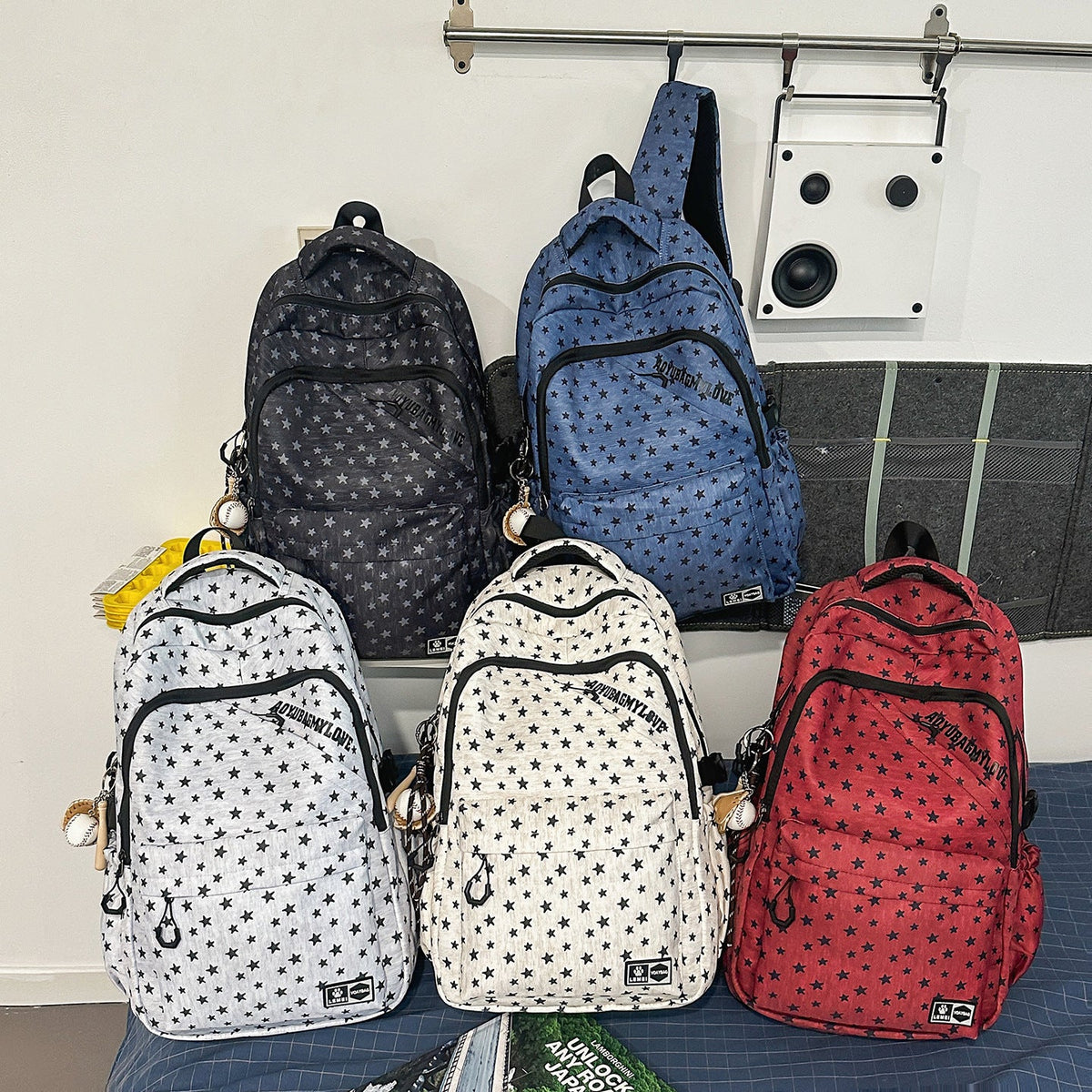 Star-Patterned Adventure Backpack LoungeYard — product view 4