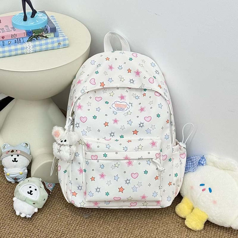 Fun Star-Patterned School Backpack — product view 4