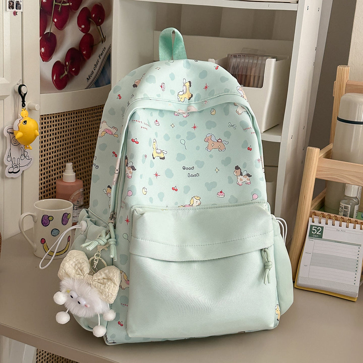 Cute Character Print Backpack LoungeYard 1791205506 — product view 7