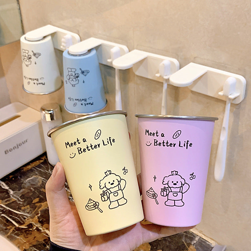 Wall-mounted toothbrush holder with playful design LoungeYard — product view 1