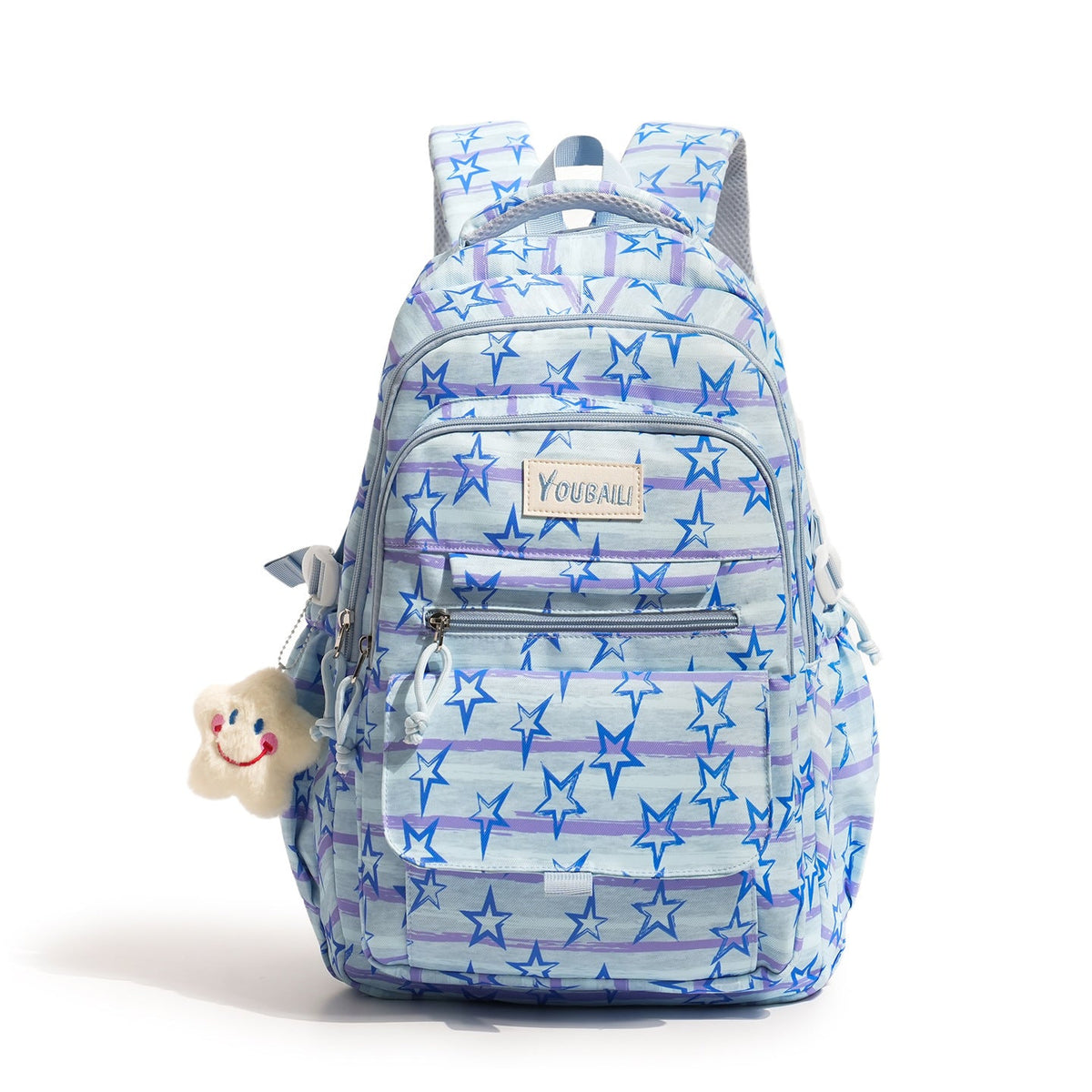 Fun Star-Patterned School Backpack LoungeYard — product view 4