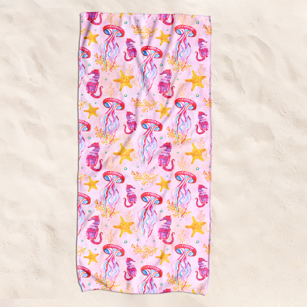 Beach towel with creative turtle pattern LoungeYard — product view 5