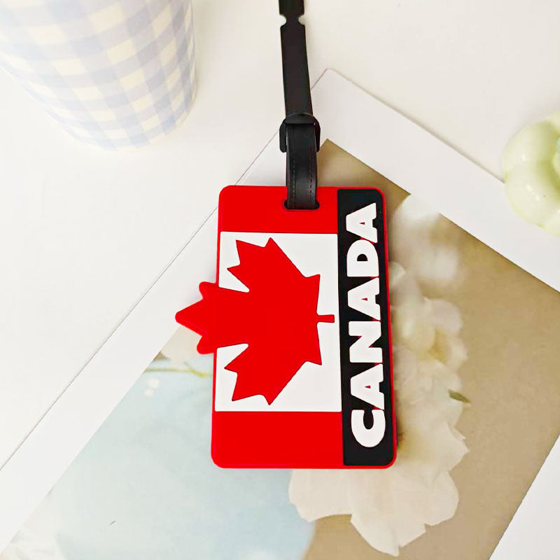 Unisex Abstract Mosaic Pattern Luggage Tag LoungeYard — product view 5