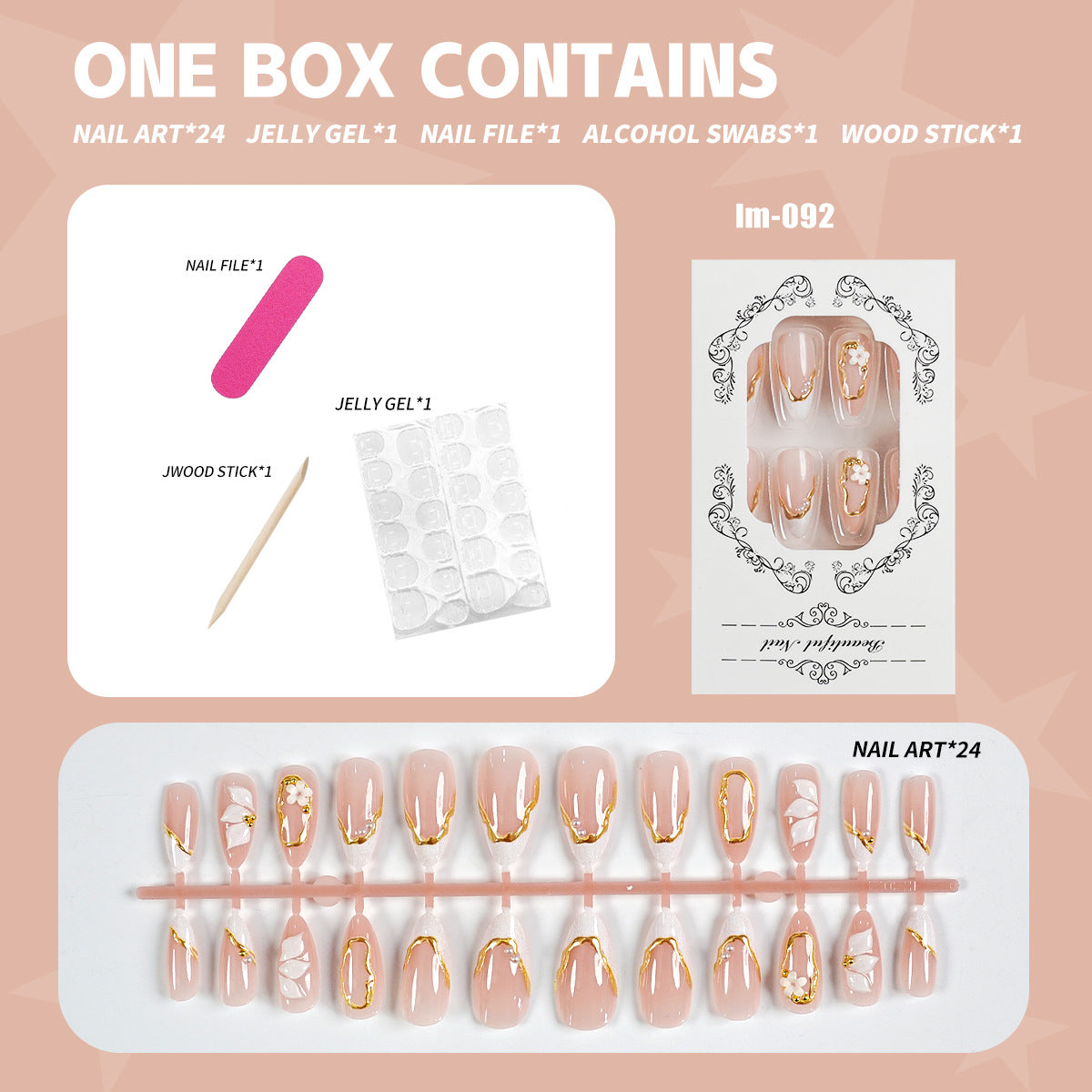 Premium Artistic Press-On Nail Set — product view 1
