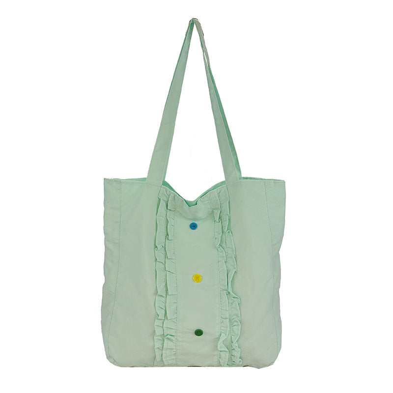 Ruffled Design Lightweight Tote Bag — product view 1