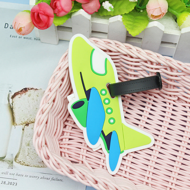 Unisex Luggage Tag in Creative Airplane Design LoungeYard — product view 6
