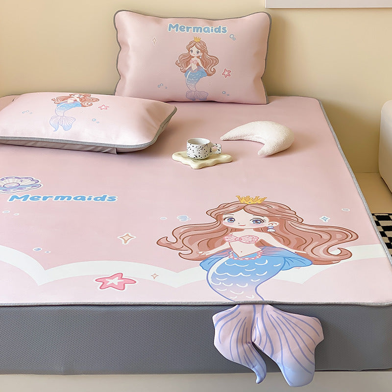 Children's tension cover with anti-slip, cartoon breakfast print, and 3D boot applications — product view 1