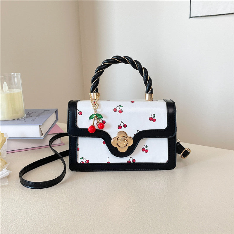 Playful Cherry Print Mini Satchel Handbag LoungeYard — product view 2