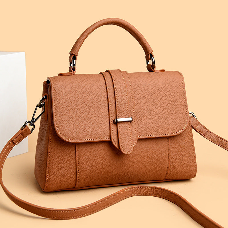 Elegant Leather Top Handle Handbag LoungeYard — product view 2