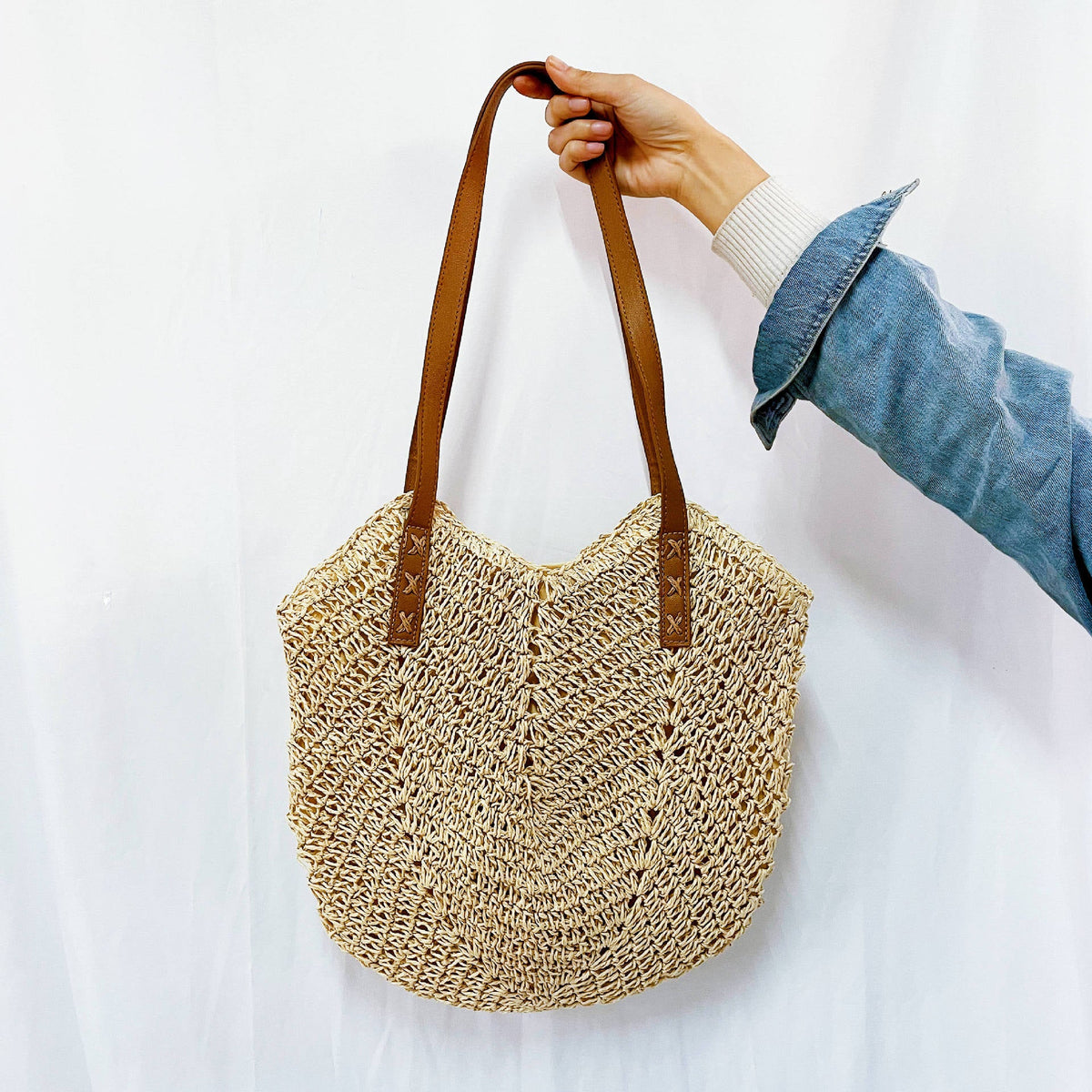 Stylish Woven Tote Bag LoungeYard — product view 6
