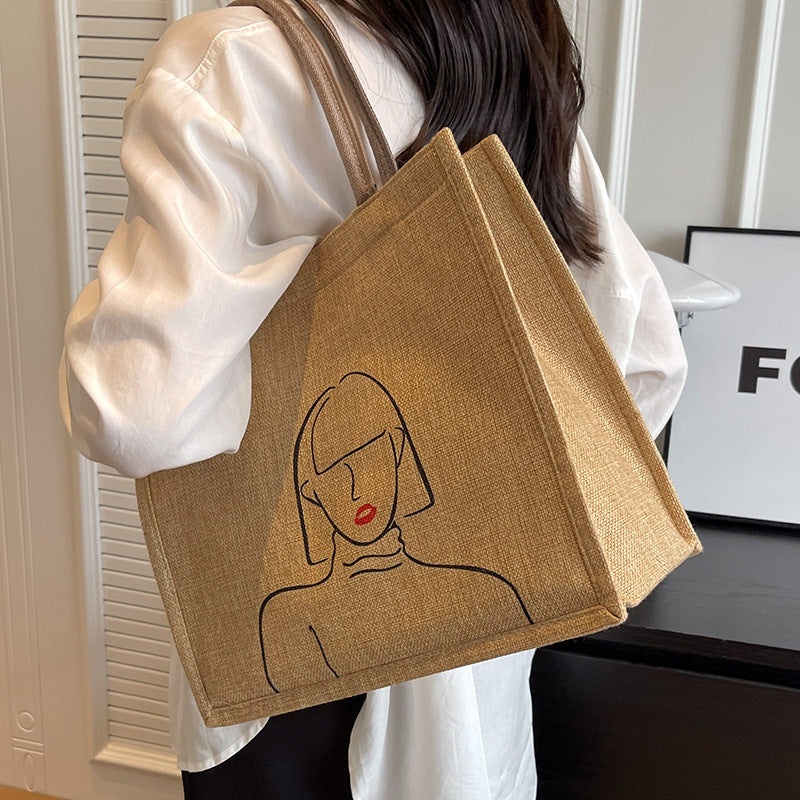 Eco-Friendly Jute Shopping Tote Bag — product view 2