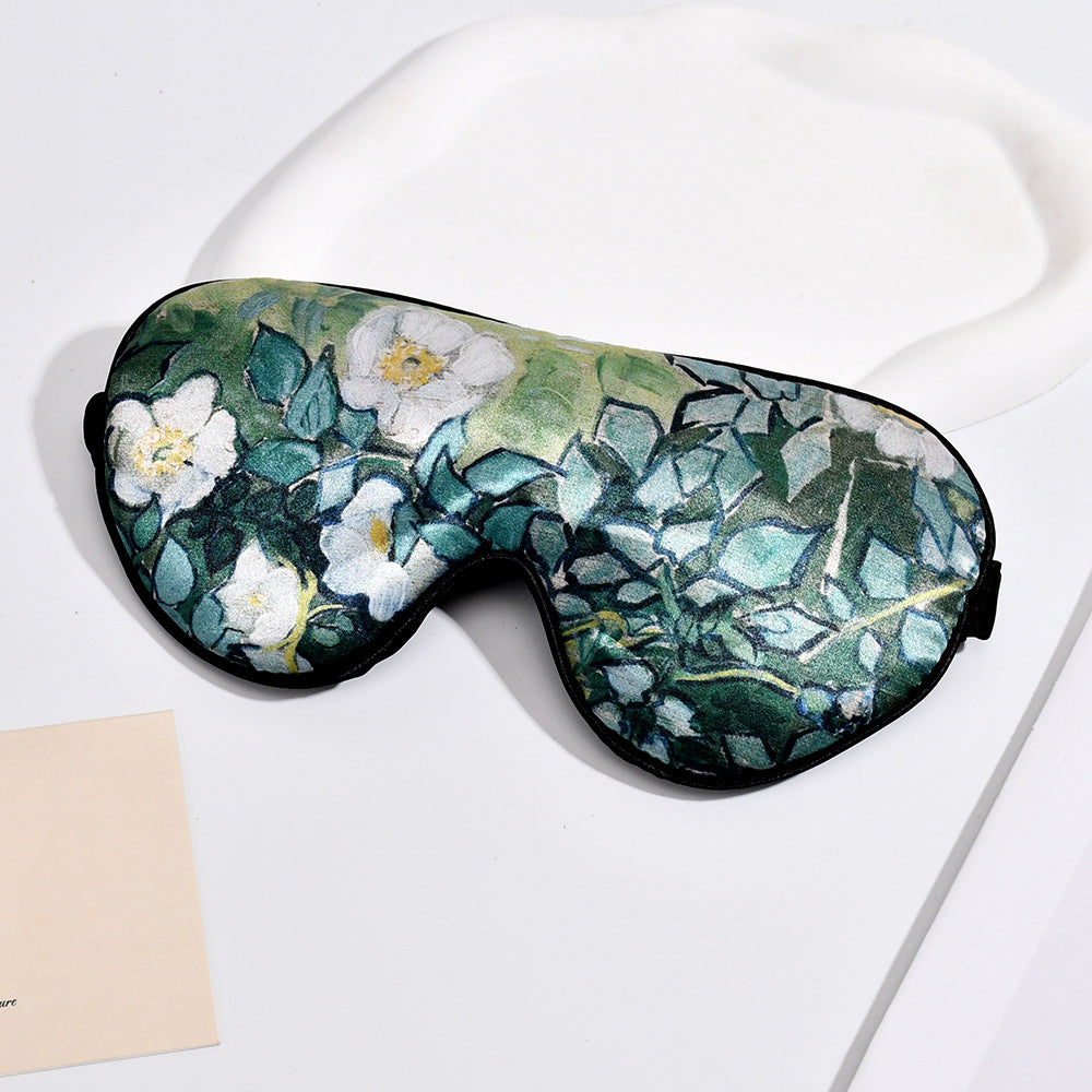 Unisex soft ergonomic sleep mask with contoured eye area and adjustable elastic band LoungeYard — product view 6