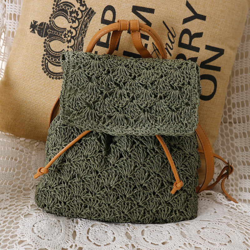 Handcrafted backpack bag made of fine natural material LoungeYard — product view 3