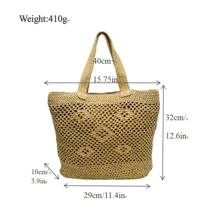 Handwoven tote bag with modern patterns LoungeYard — product view 7