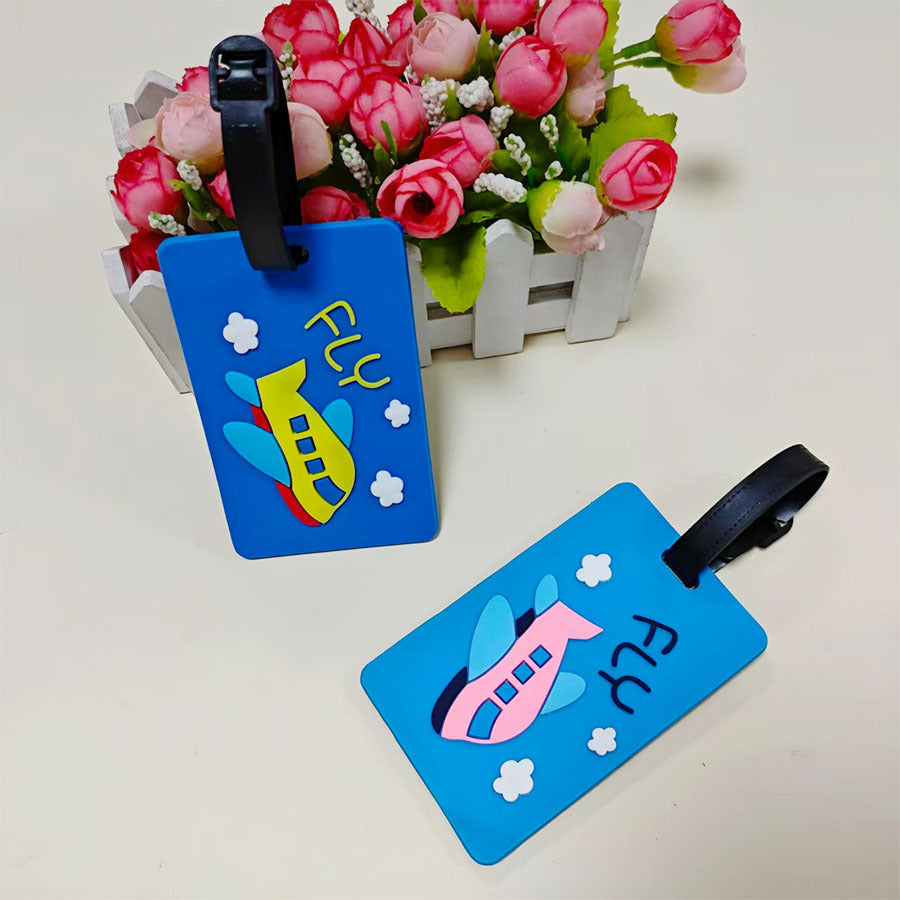 Unisex Luggage Tag with Unique Airplane Design LoungeYard — product view 2
