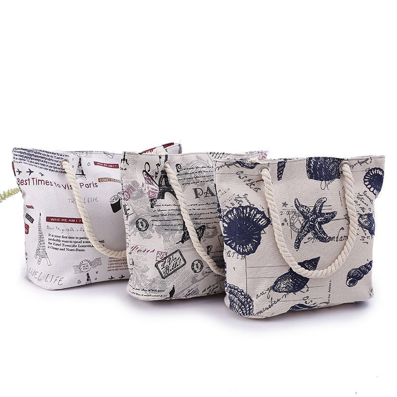 Beach bag with maritime shell motif LoungeYard — product view 3