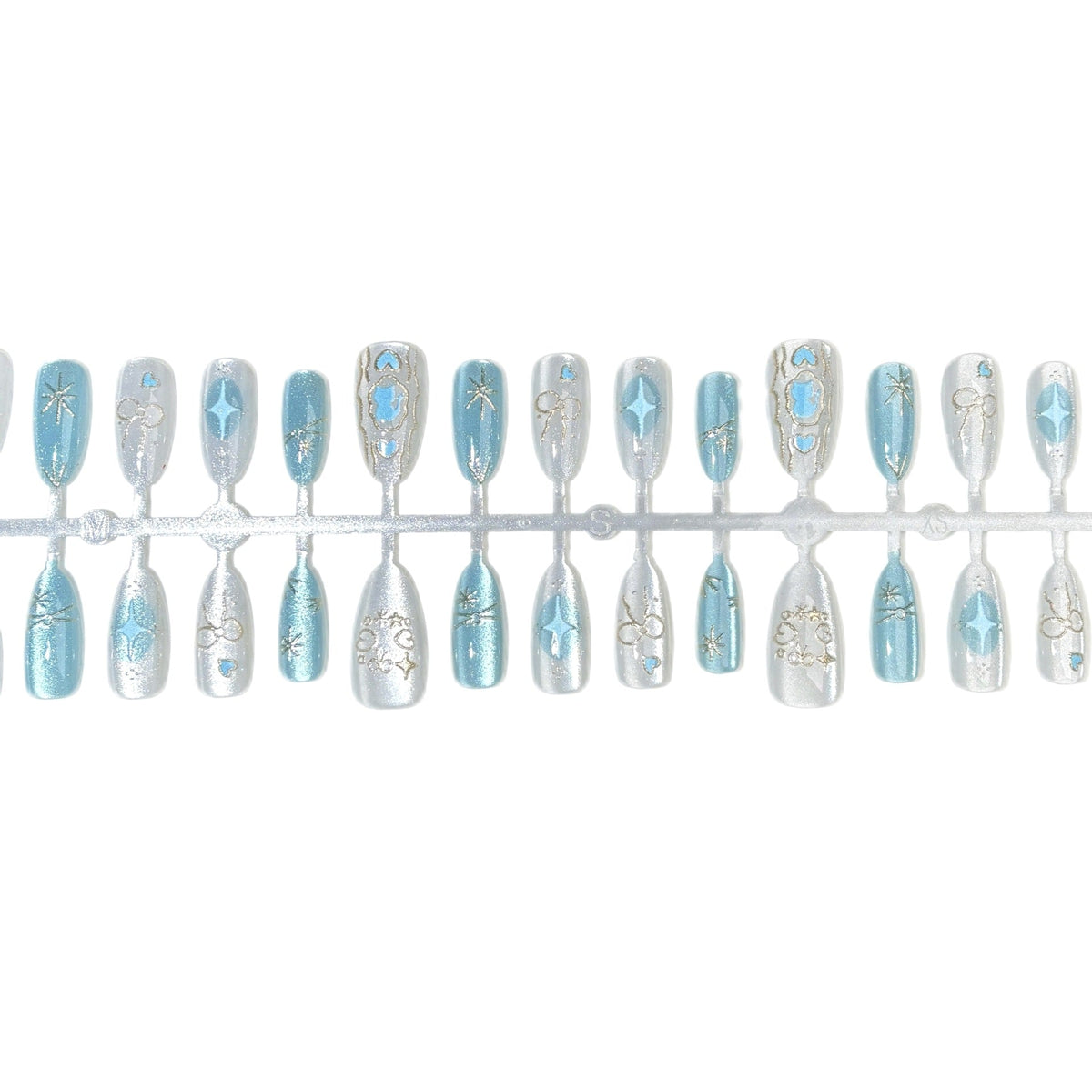Elegant Press-On Nail Art Set with Decorative Accents — product view 2