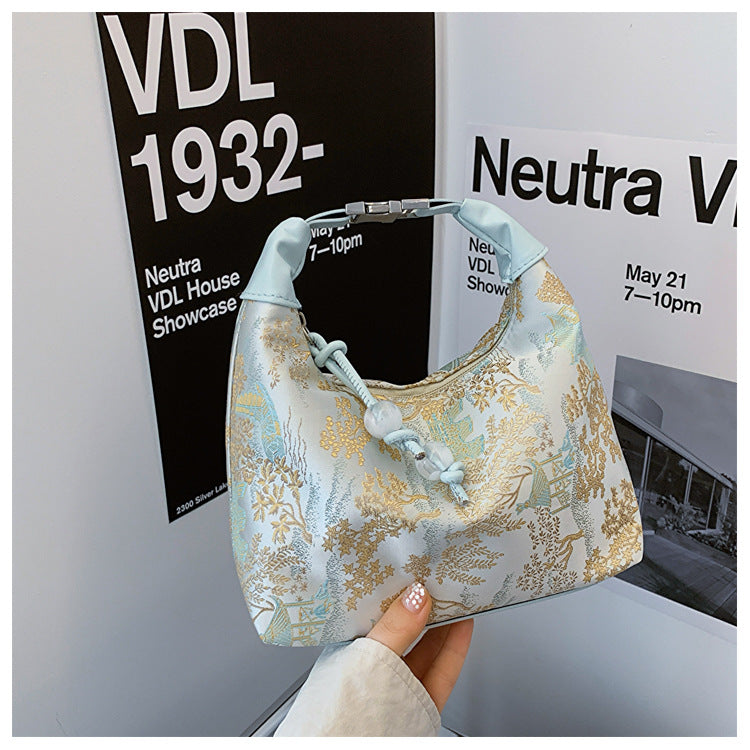 Floral-Patterned Handheld Evening Bag LoungeYard — product view 7