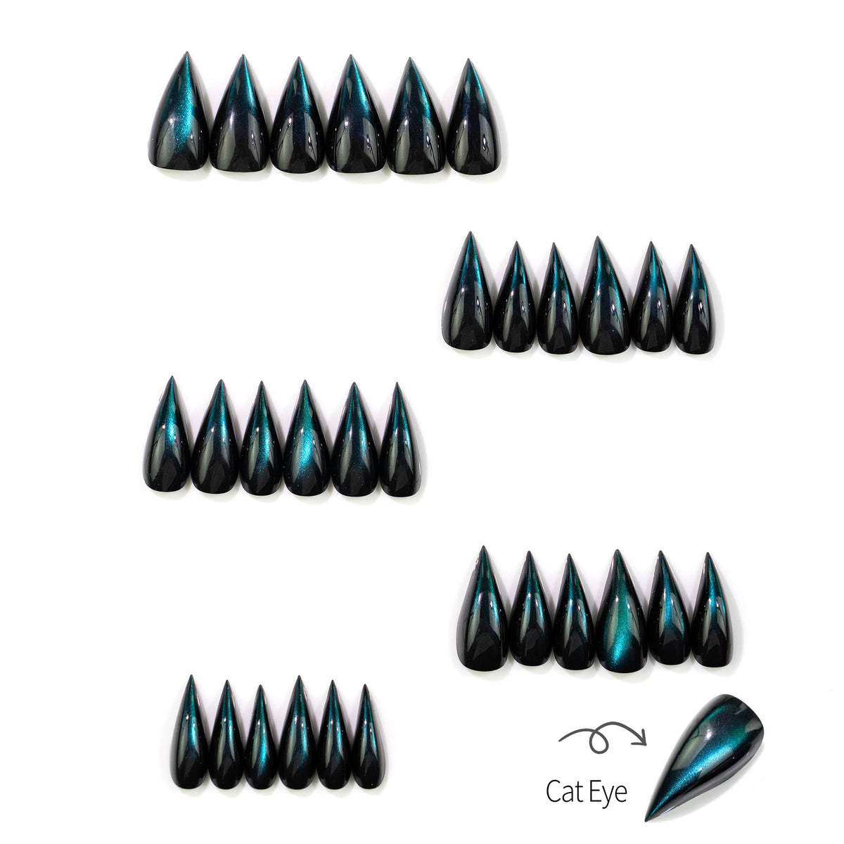 Glossy Stiletto Nail Tips — product view 3