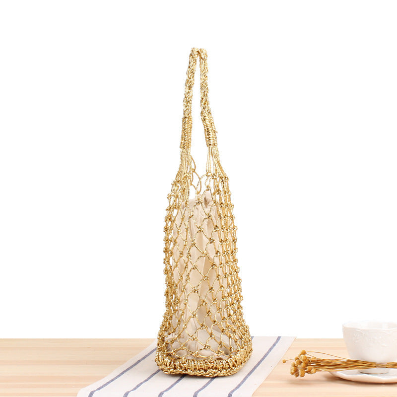 Creative mesh handbag with inner pouch LoungeYard — product view 3