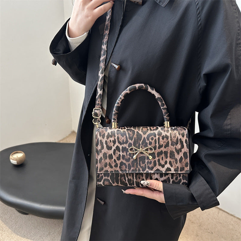 Stylish Animal Print Top Handle Handbag LoungeYard — product view 2