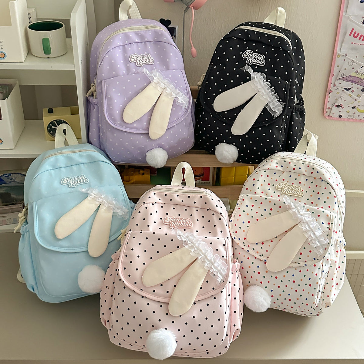 Decorative Bunny-Ear Backpack LoungeYard — product view 4