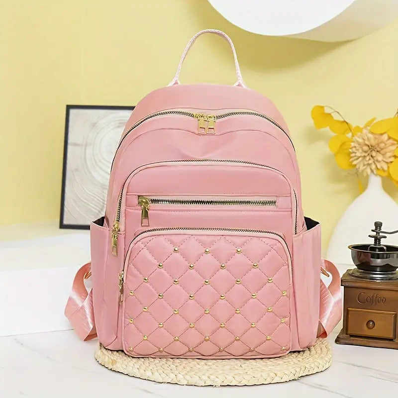 Elegant Quilted Multi-Pocket Backpack — product view 4