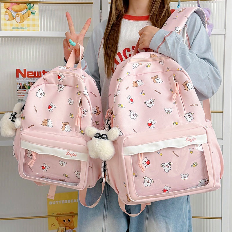 Cute Cartoon-Patterned Backpack LoungeYard — product view 3