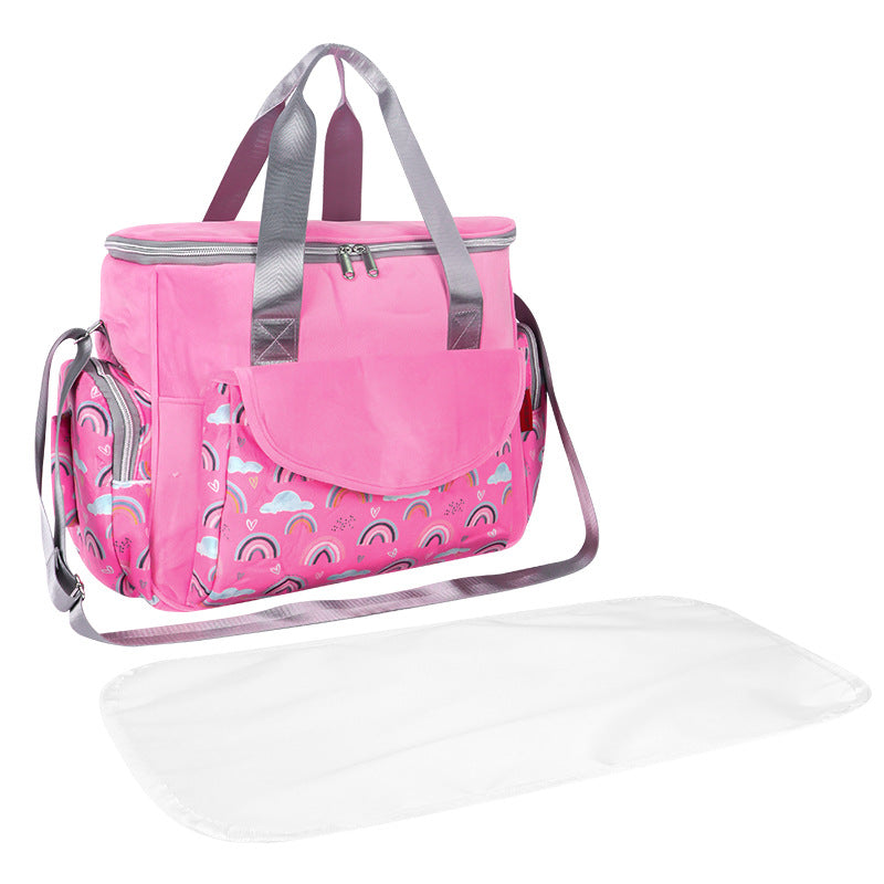 Diaper bag with organized compartments and removable changing mat LoungeYard — product view 4