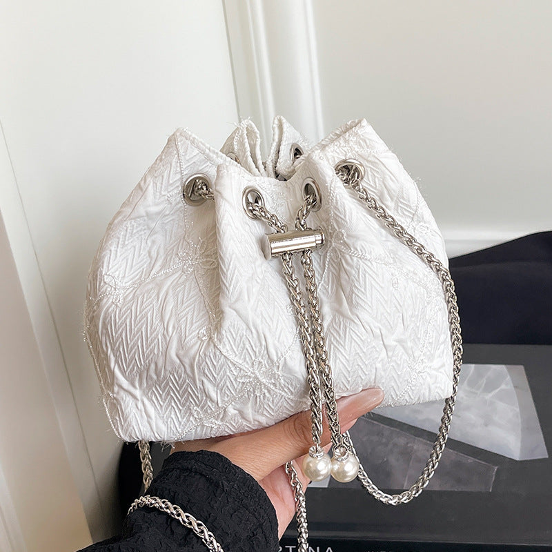 Elegant Drawstring Satin Handbag — product view 2
