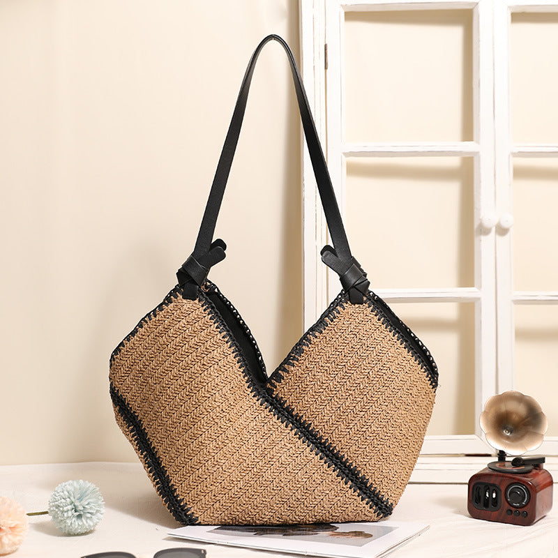 Handmade Boho bag with leather accents LoungeYard — product view 2