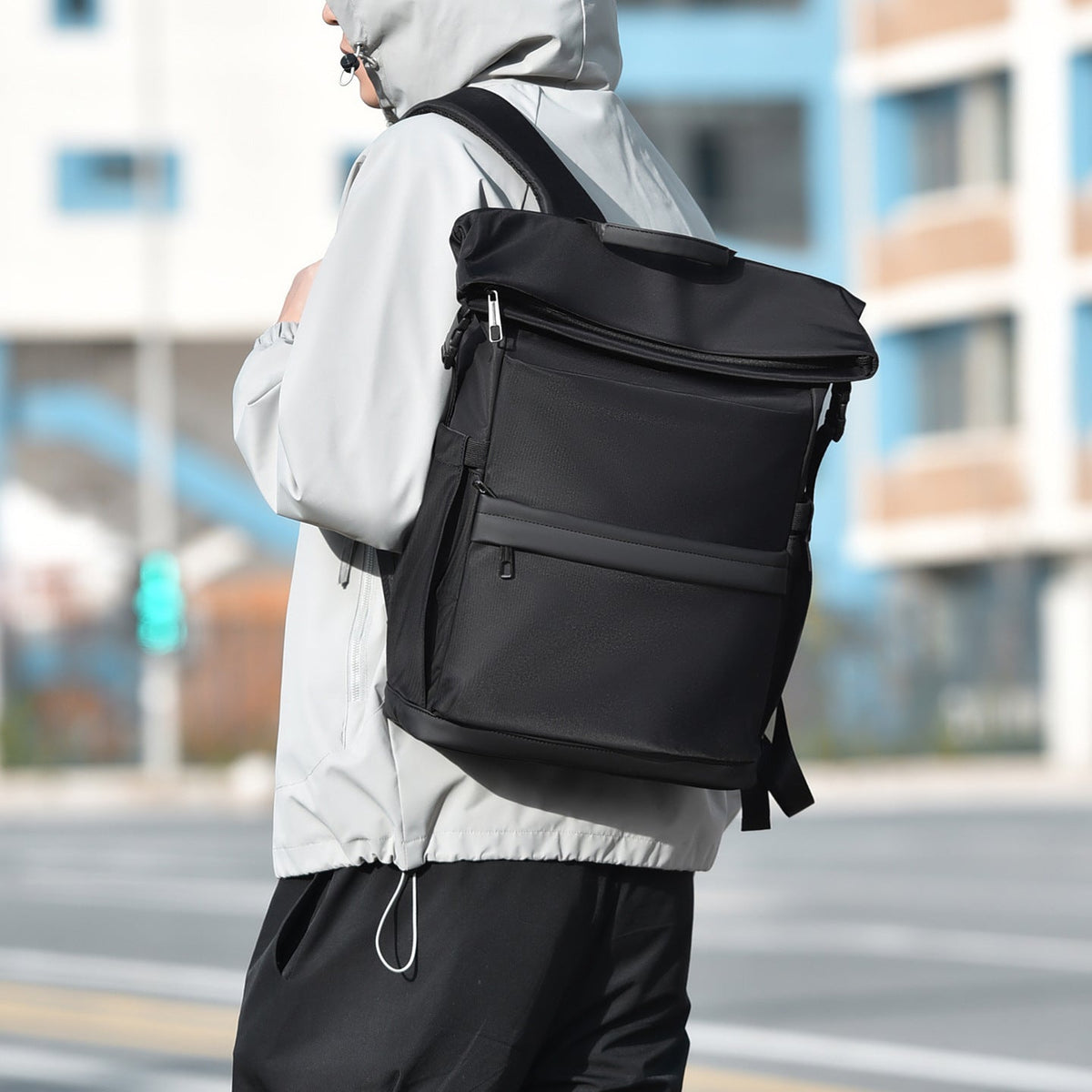Multi-Functional Roll-Top Waterproof Backpack LoungeYard — product view 2