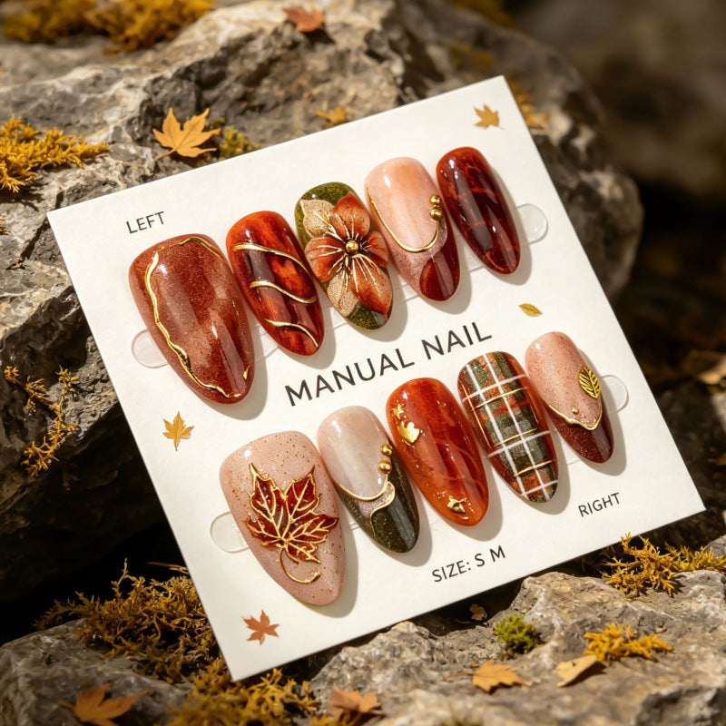 Floral Embellished Press-On Nail Art — product view 2
