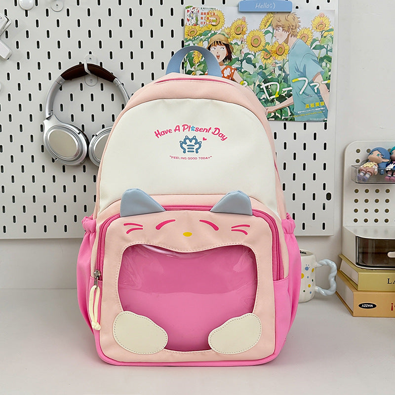 Cute Cat-Themed Backpack LoungeYard — product view 7