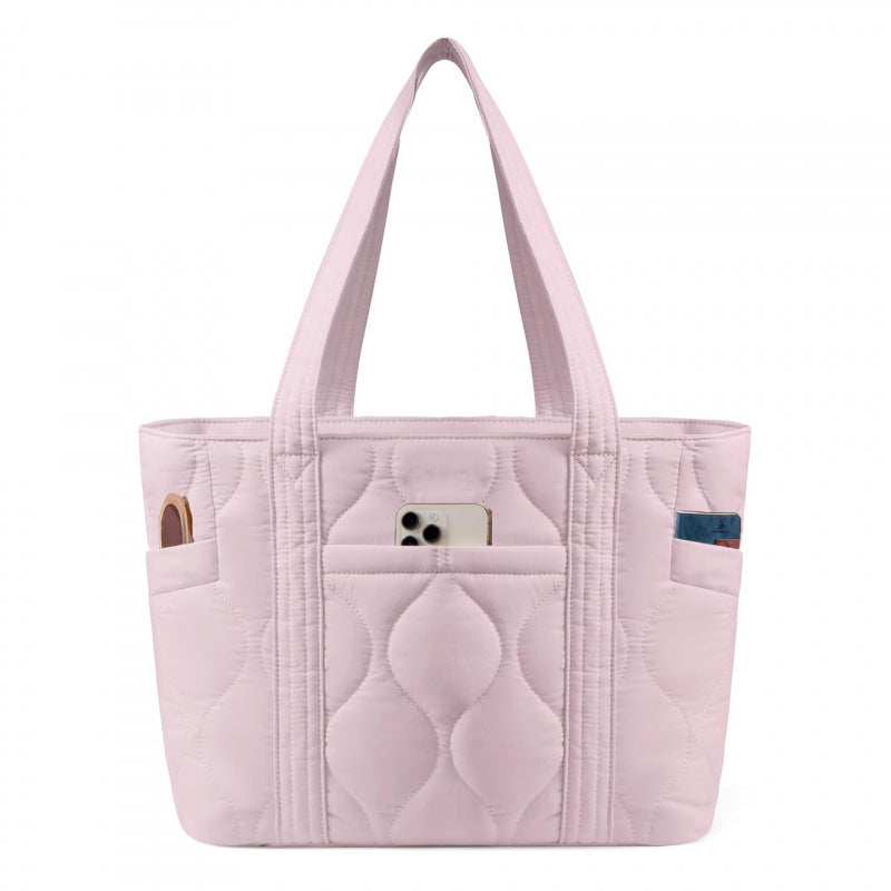 Quilted everyday bag with multiple outer pockets LoungeYard — product view 7
