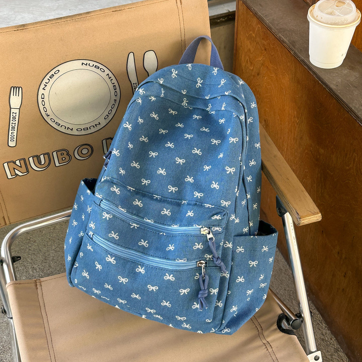 Star-Patterned Casual Backpack LoungeYard 1791205518 — product view 7