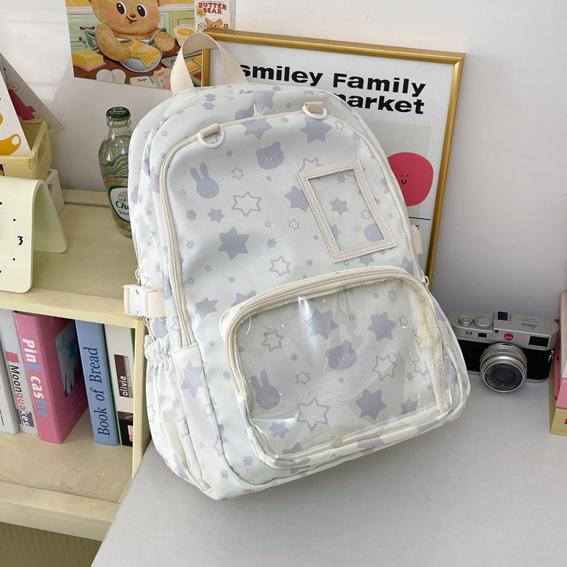 Whimsical Star-Print School Backpack LoungeYard — product view 7