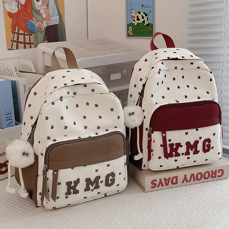 Casual Star-Patterned Backpack LoungeYard 1791204760 — product view 3