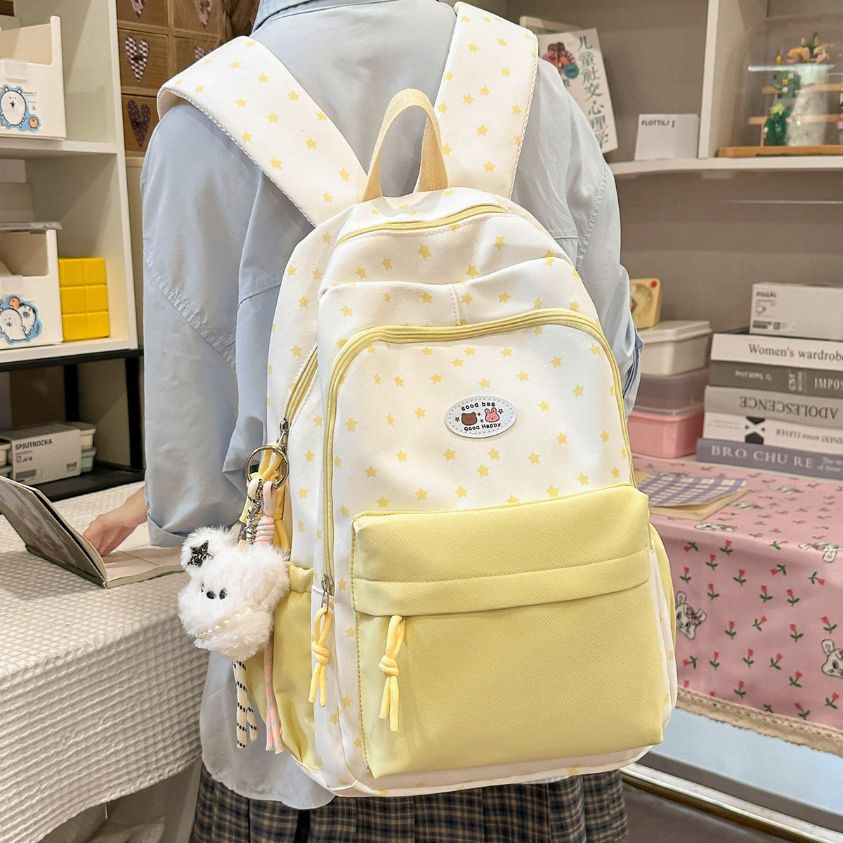 Star-Patterned Casual Backpack LoungeYard 1791204314 — product view 2