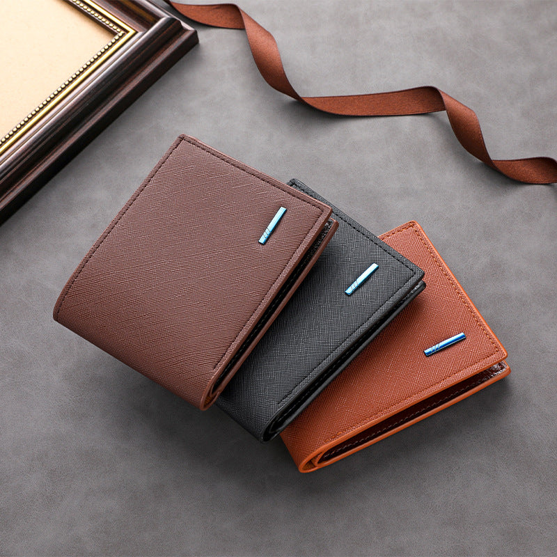 Textured Leather Folded Wallet LoungeYard — product view 2