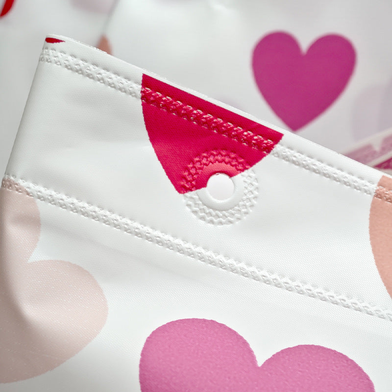 Heart Patterned Shower Curtain LoungeYard — product view 2