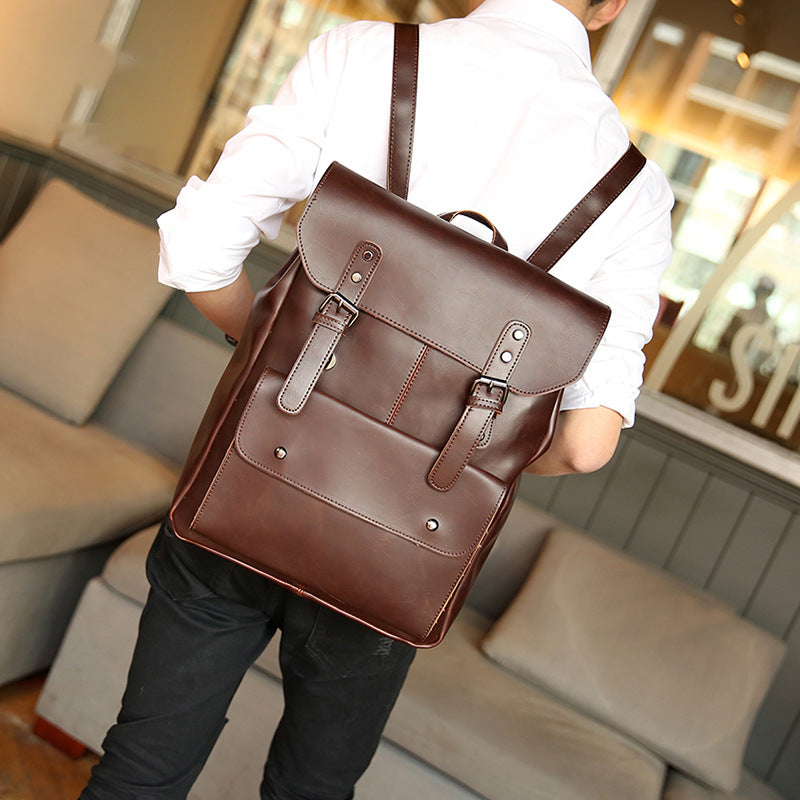 Elegant Backpack Made of Durable Faux Leather LoungeYard — product view 3