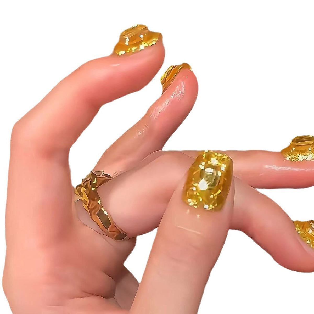 Premium Gemstone-Accented Nail Art Extensions — product view 5