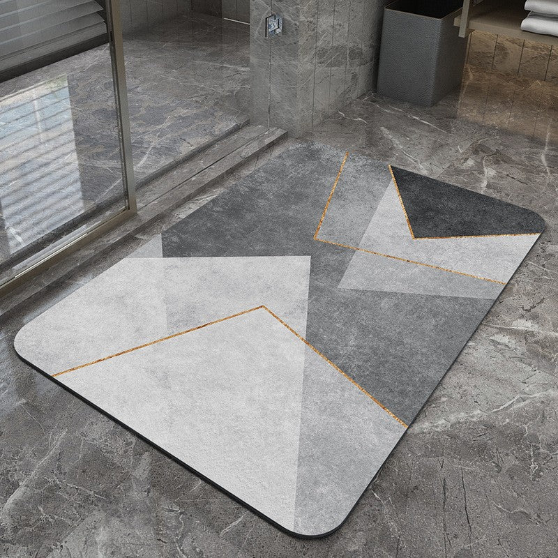 Modern Geometric Bath Mat LoungeYard — product view 1