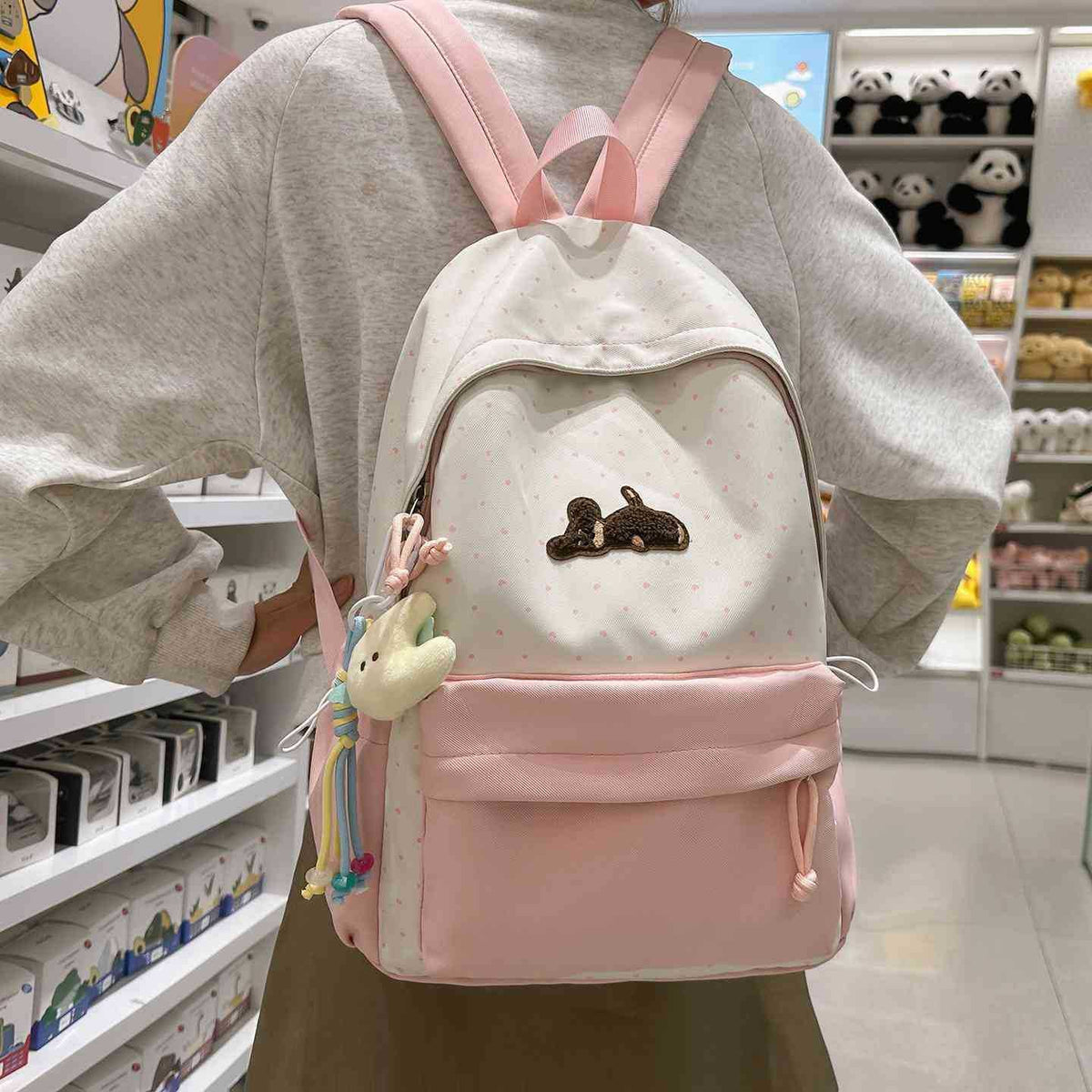 Playful Polka Dot Animated Backpack LoungeYard — product view 1